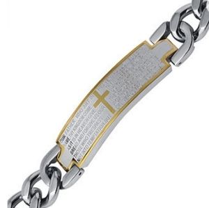 Men's Two-Tone Lord's Prayer Bracelet